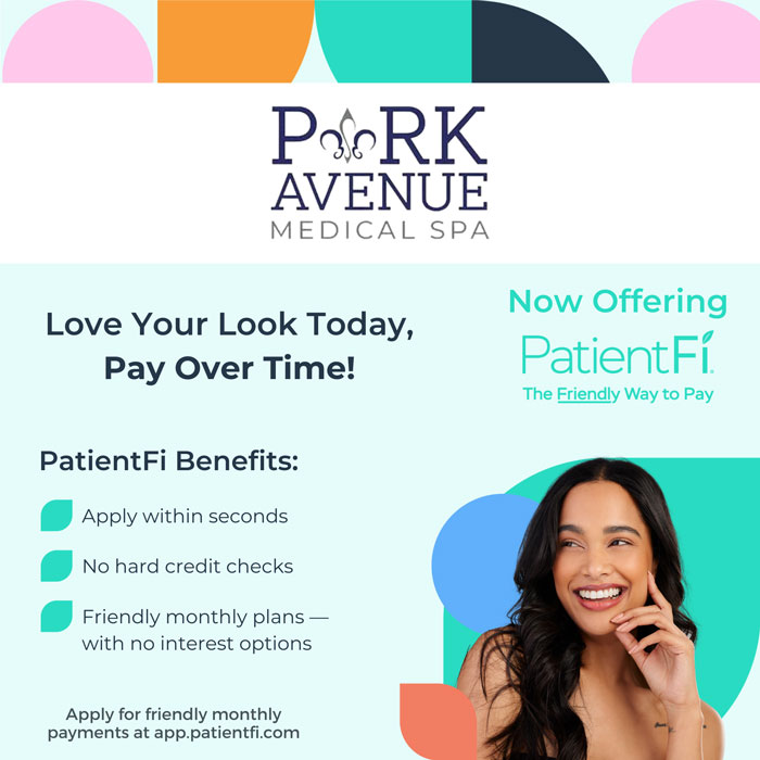 PatientFi benefits ad from Park Avenue Medical Spa